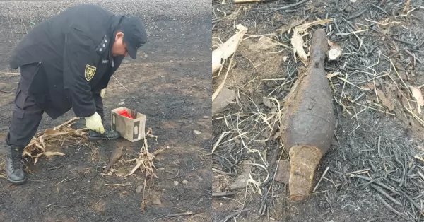 Bermúdez: hallaron un proyectil de mortero a metros de las vías del ferrocarril Mitre 