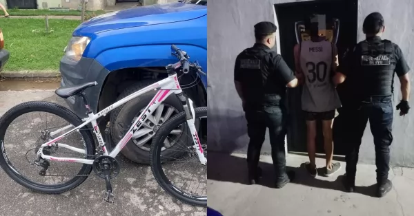 Detuvieron a un hombre que golpeó a un adolescente para robarle la bicicleta