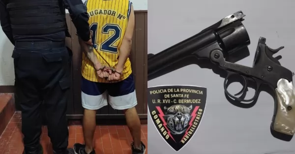 Un hombre fue detenido en Bermúdez por amenazar a otro con un arma