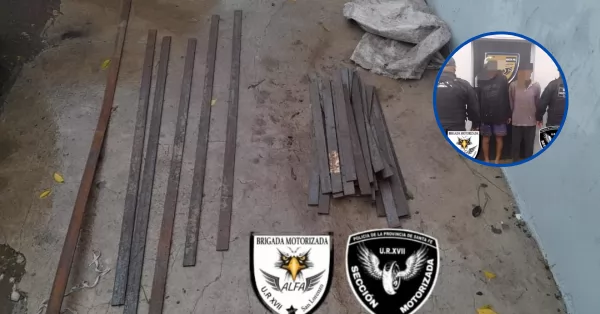 San Lorenzo: robaron barras metálicas y fueron detenidos