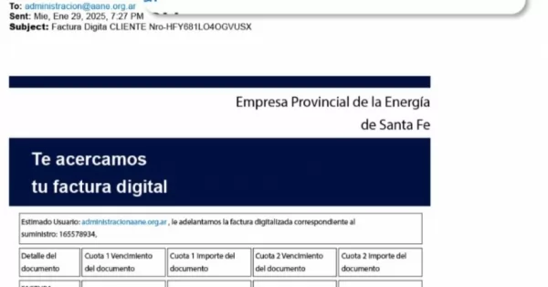 La EPE alertó por correos electrónicos con estafas a usuarios