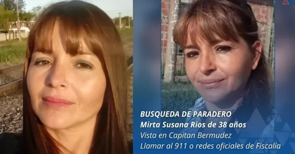 Buscan a una mujer que desapareció hace 20 días en Capitán Bermúdez