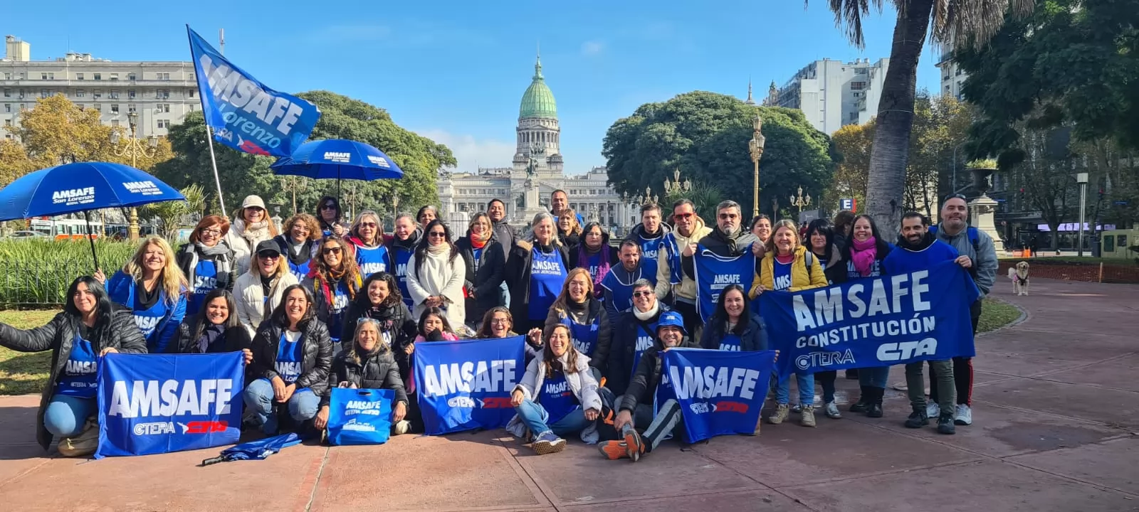 Amsafe San Lorenzo participó del acto frente al Congreso