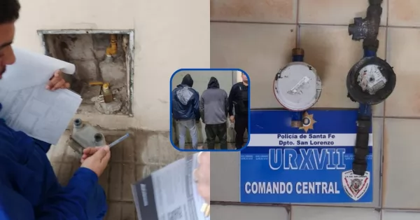 Reincidentes: dos jóvenes fueron detenidos dos veces en un día por robar medidores de agua y gas