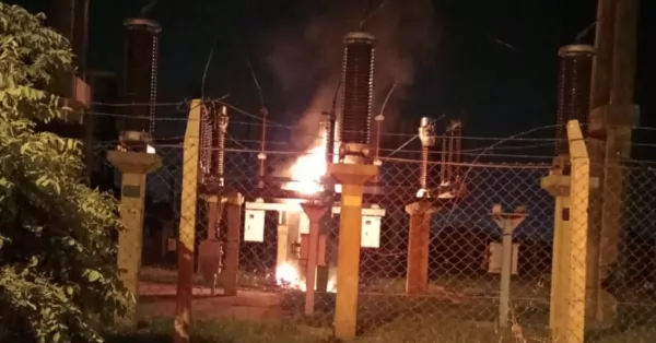 Se incendió un transformador en San Lorenzo 