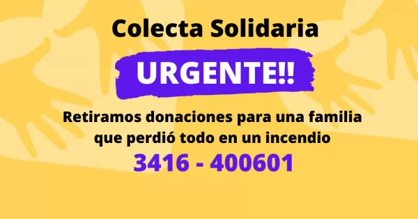 Beltrán: Campaña solidaria para ayudar a una familia que perdió todo en un incendio