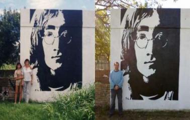 El mural de John Lennon fue restaurado con éxito