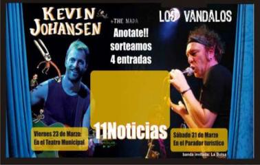 Kevin Johansen y Los Vándalos se presentarán en San Lorenzo