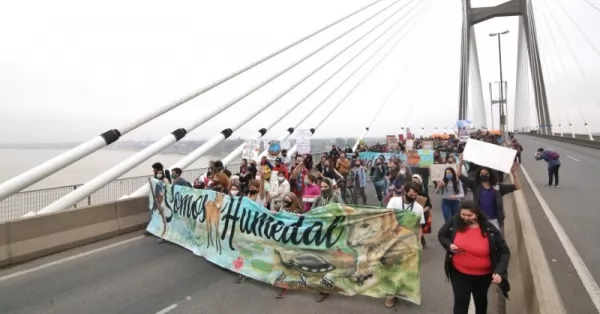 Ley de Humedales: convocan a una marcha y vigilia en el puente Rosario - Victoria 