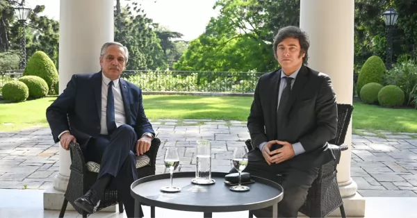 Alberto Fernandez y Javier Milei iniciaron la transición en la Quinta de Olivos