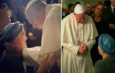 El conmovedor Ave María que una joven con leucemia le cantó al Papa