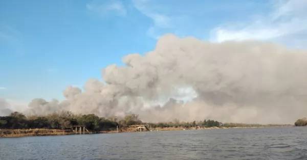 Volvieron los incendios en las islas y el humo afecta la región
