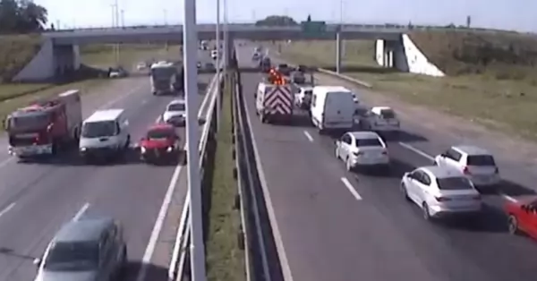 Siete heridos tras un choque en cadena en el inicio de la autopista Rosario-Santa Fe