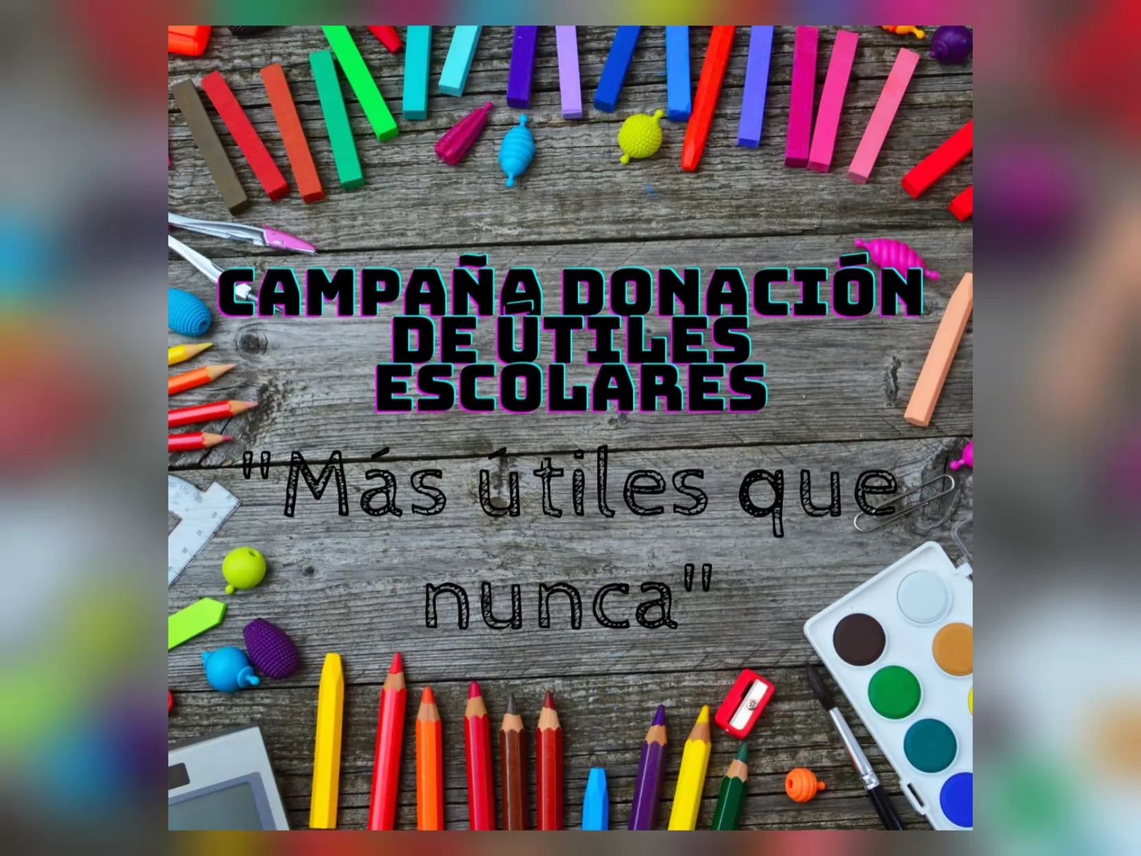 Campaña de donación de útiles en Andino
