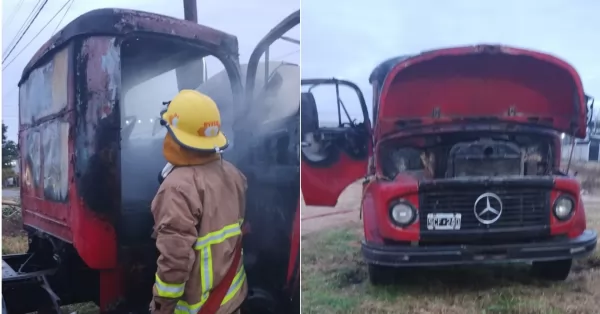 Otro incendio de un vehículo en Fray Luis Beltrán 