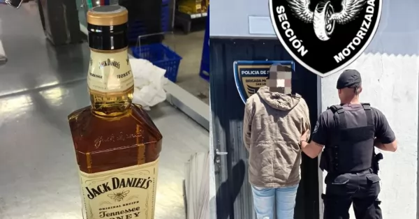 Robo una botella de Whisky en un supermercado de San Lorenzo y quedó detenido