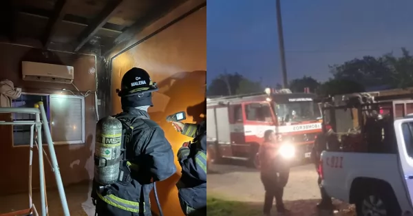 Un cortocircuito provocó un incendio en una vivienda de Fray Luis Beltrán