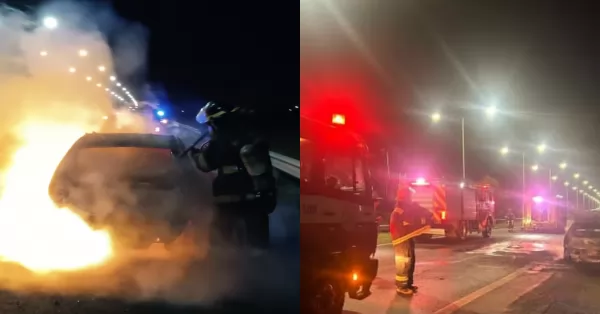 El incendio de un vehículo provocó un corte total en Autopista Rosario Santa Fe 