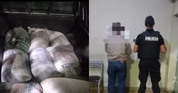 Un hombre fue detenido con 8 bolsas con cereal en Puerto San Martín 