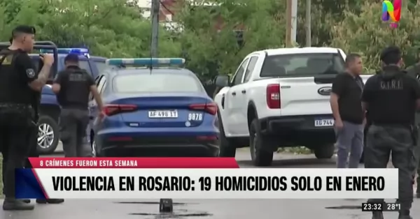 Violencia en Rosario: 19 homicidios en enero y el poder intacto de las bandas narco