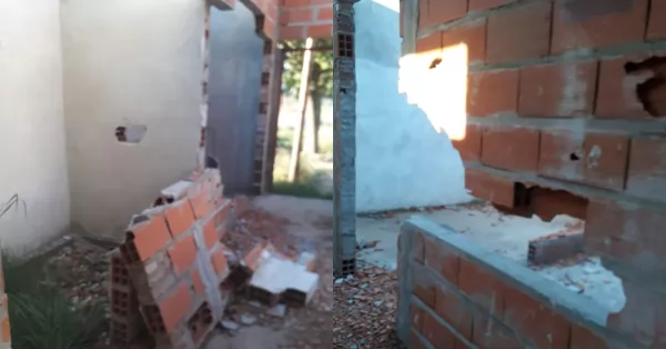 Vandalizaron una obra en construcción en el Club Barrio Quinta de Bermúdez