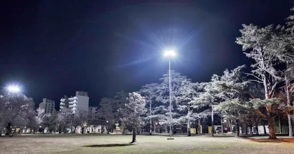 San Lorenzo: sumaron nuevos luces led en el Campo de la Gloria