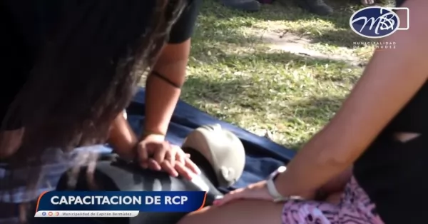 Capacitaron en RCP al staff de la colonia de vacaciones de Capitán Bermúdez 