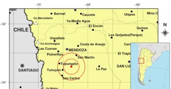 Se registró un sismo de magnitud 4.1 se registró en Mendoza