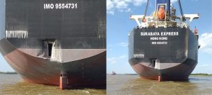 Video: Un buque chino chocó el muelle de Molinos Agro