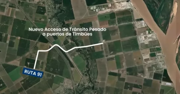 Anunciaron la construcción del nuevo acceso de tránsito pesado para los puertos de Timbúes