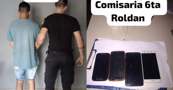 Roldán: vendía celulares presuntamente robados y fue detenido