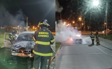 Se le prendió fuego el auto mientras conducía por San Lorenzo