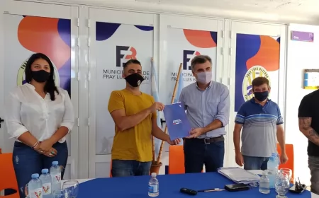 Firmaron el Plan Incluir para obras en Fray Luis Beltrán 