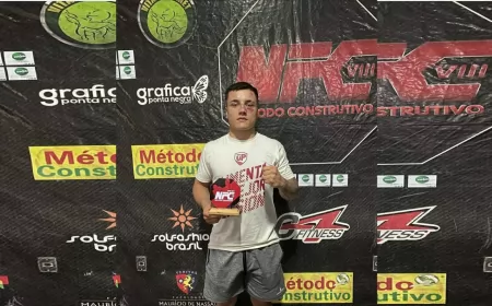 Gran victoria: luchador sanlorencino de MMA ganó su primer pelea en Brasil 