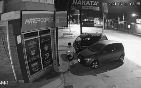 San Lorenzo: Le robaron la camioneta en la madrugada y quedó filmado