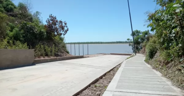 Inauguraron la primera etapa de la construcción de la bajada al río de calle San Luis