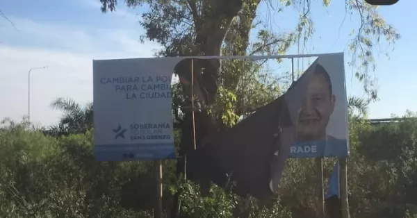 Vandalizaron cartelería de candidatos opositores en San Lorenzo