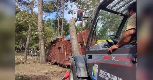 Continúan los trabajos de reacondicionamiento del camping municipal de Puerto San Martín