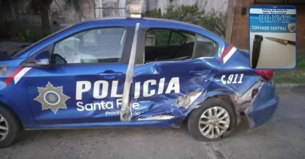 Amenazó a su pareja y su hijo con una cuchilla e hirió a un policía en San Lorenzo