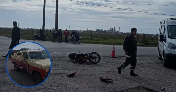 Un motociclista murió tras chocar con una camioneta en Puerto General San Martín