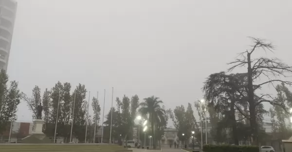 Gris y húmeda mañana en el comienzo del invierno