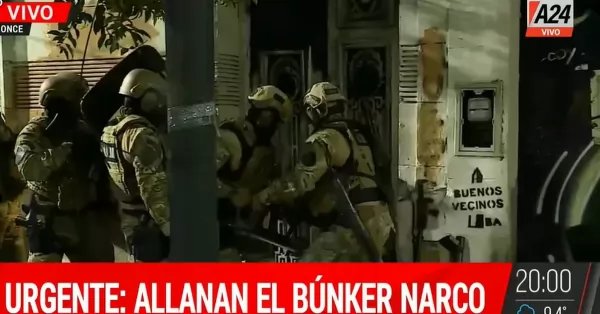 Allanaron el búnker donde un periodista compró droga en vivo