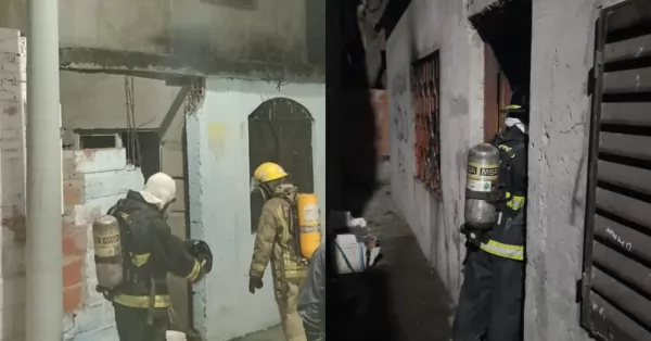 Se incendió parte del dormitorio de una vivienda de Puerto General San Martín