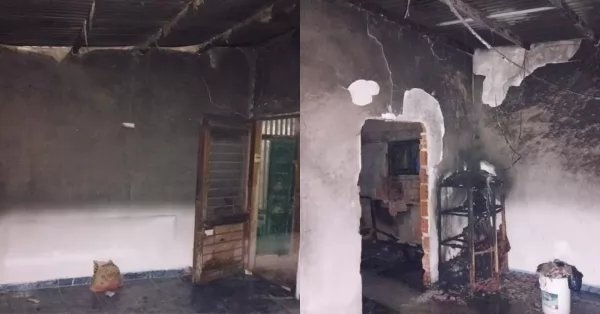 Bermúdez: se les incendió la casa y una vecina lanzó una colecta para ayudarlos