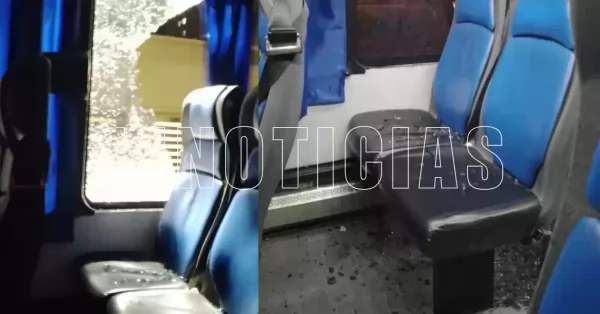 Atacaron a piedrazos un colectivo en Autopista y una mujer resultó herida 