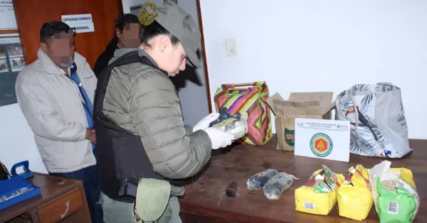Llevaba marihuana escondida en paquetes de yerba mate y fue detenido