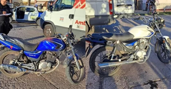 Dos motociclistas chocaron y resultaron lesionados en Fray Luis Beltrán