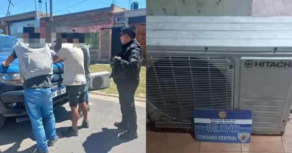 Tres hombres detenidos por llevar un motor de aire acondicionado presuntamente robado