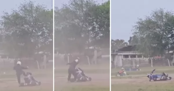 Un piloto de karting le pegó a otro hasta desmayarlo