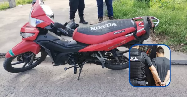 Detuvieron a un hombre que circulaba con una moto robada por San Lorenzo